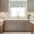 thumbnail image 6 of Eucalyptus Leaves Window Valance for Kitchen, Spring Pastoral Vintage Green Leaf Rod Pocket Short Curtain for Small Windows, Light Filtering Decorative Valance, 54 x 18 Inch, 6 of 9