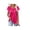 Rose Red, variant on Zeagoo Womens Summer Tunic Tops Short Sleeve Shirts Crewneck Casual Blouse Loose Pleated Tops