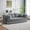 Gray - Storage Pockets, variant on Convertible Couch Sofa Bed Foldable Floor Sleeper | ALL High-Density Foam | Fold Out Deep Seat Couch | King Size | Compression Sofa Sleeper for Living Room, Bedroom | Corduroy Gray