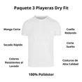 thumbnail image 4 of Paquete 3 Playeras Hombres Dry Fit Manga Corta Deportiva, 4 of 6