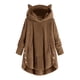thumbnail image 2 of Puntoco Mujeres Botón Abrigo Solidtops Sudadera Con Capucha Suelta Suéter Blusa Más Tamaño Liquidación Puntoco Puntoco-5877, 2 of 7