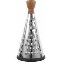 ABCISI Wooden-Handled Vegetable Grater, 9 Inch Stainless Steel Cone Grater for Grating Vegetables Cheese and Chocolate - Ideal Kitchen Tool for Home Cooking