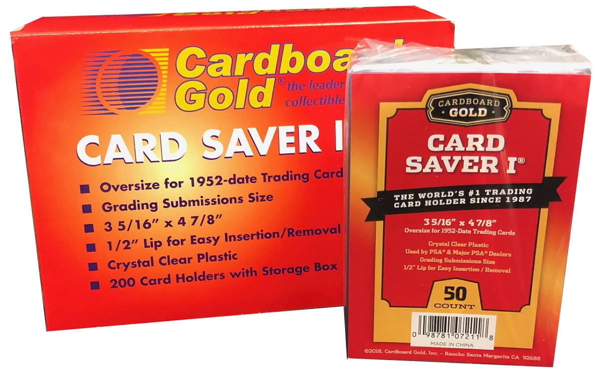 200 CBG Card Saver I 1 Large Semi Rigid PSA Grading Submission Holders 