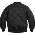 thumbnail image 3 of Rothco Diamond Nylon Quilted Flight Jacket, Black, M, 3 of 4