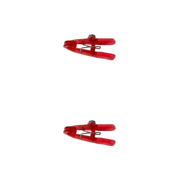 Bearachild Clip sellador de bolsas de alimentos para refrigerador, abrazaderas de sellado antideslizantes para aperitivos, Clips multifuncionales Rojo 2piezas