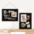 thumbnail image 6 of 2-Pack Black Cork Board with Linen Double-Sided 16"x12", Black Bulletin Board Wood Frame Hanging Pin Board, Picture Display Vision Board Kit Corkboards for Office Home School Decor, 6 of 7