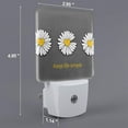 thumbnail image 2 of Honeii Keep Life Simple Daisy Flower Print LED Night Light with Light Sensor, Night Lights Plug Into Wall,Ideal for Bedrooms and Hallways-EU, 2 of 7