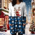 thumbnail image 5 of Duqingm Christmas Nightgown for Women Womens Tee Shirts Long Sleeve Christmas Tops for Women Retro Festivals Loose Leisure Snowman Print Tops Dark Blue,XL, 5 of 6