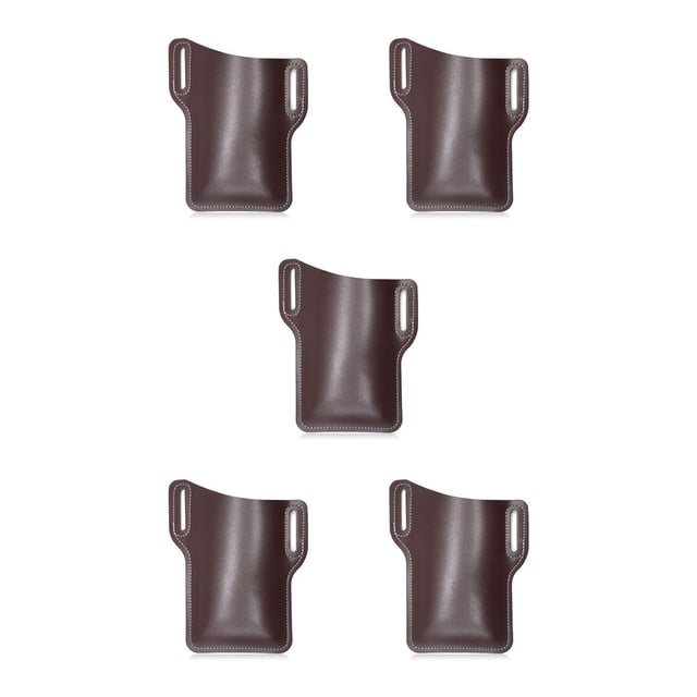 Cinturón de cintura Wosthever Protector de teléfono móvil Bolsa de almacenamiento Monedero Café 5Conjunto