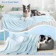 thumbnail image 2 of Cooling Dog Blanket Q-MAX 0.5+ Washable Cold Pet Blankets for Large Dogs Self Cooling Mat for Summer 40x80 Blue, 2 of 9