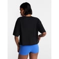 thumbnail image 3 of No Boundaries Boxy Cropped Graphic Tee, Women's and Women's Plus XXS-4X, 3 of 5