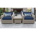 thumbnail image 2 of Coast 3 Piece Outdoor Wicker Patio Furniture Set 03a in Navy, 2 of 2