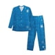 thumbnail image 1 of Balery Blue Christmas Pijama para Hombre de Dos Piezas con Manga Larga, Conjunto de Dormir y Descanso Suave con Bolsillos-X-Large, 1 of 7