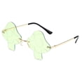 thumbnail image 2 of Only Moment Women Large Sunglasses Polyester Classic Retro Trendy Designer Style Green One Size, 2 of 3