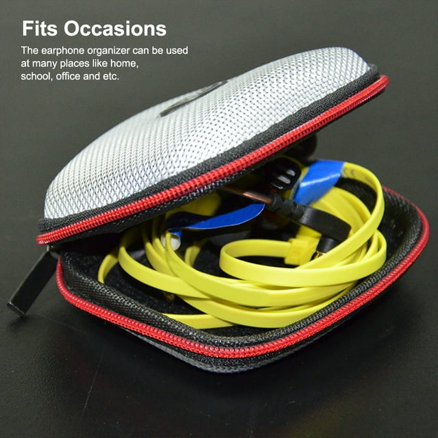 KZ Bluetooth-compatible Earphone Storage Bag EVA Portable Zipper Protector Carrier Square Headset Box Earphones Storaging Case Organizer Accessories Silver