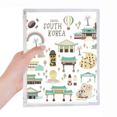 thumbnail image 1 of Korea Most Famous Landmarks Notebook Loose Diary Refillable Journal Stationery, 1 of 3