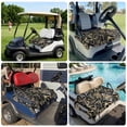 thumbnail image 6 of Golf Cart Seat Covers for 2 Seater,Black Floral Microfiber Cart Seat Towel Blanket,Boho Botanical Vintage Paisley Flower Absorbent Breathable Non Slip Bench Seats Protector for Golf Course 51"x31", 6 of 9
