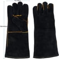thumbnail image 5 of Guantes de manipulación de animales de cuero reforzado a prueba de mordeduras para adiestramiento de perros, gatos, rasguños, halcón, reptiles, serpientes, 5 of 5