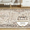 thumbnail image 5 of Toyoso 8x10 Area Rugs for Living Room Bedroom , Large Carpet Ultra Thin Soft Washable Oriental Vintage Floral Distressed Rug Big Indoor Carpets for Room Dorm Home Decor Aesthetic - Multi, 5 of 10