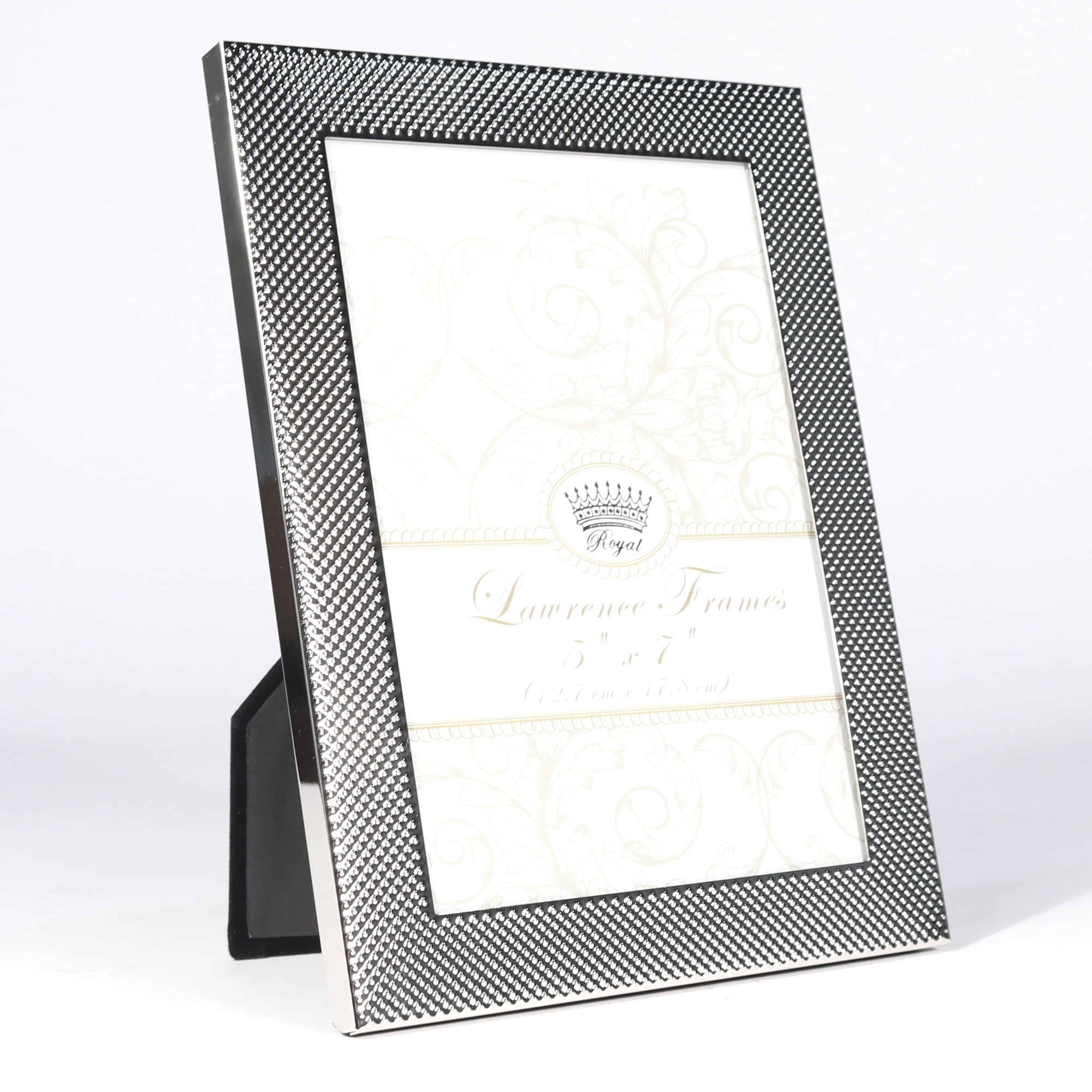 4x6 Fawn Pin Dot Pattern Silver Metal Picture Frame