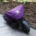 thumbnail image 3 of Unique Bargains 210T Motorcycle Half Cover Outdoor Waterproof Rain Dust UV Protection Purple M, 3 of 7
