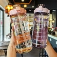 thumbnail image 2 of 2000ml Sports Water Bottle With Straw Portable Large Capacity Water Bottles With Time Marker, 2 of 5