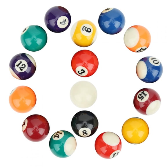YOUTHINK 16PCS Eco‑friendly 38MM Resin Children Billiard Ball Toy Mini Pool Table Accesssory,Resin Billiard Ball,Billiard Ball