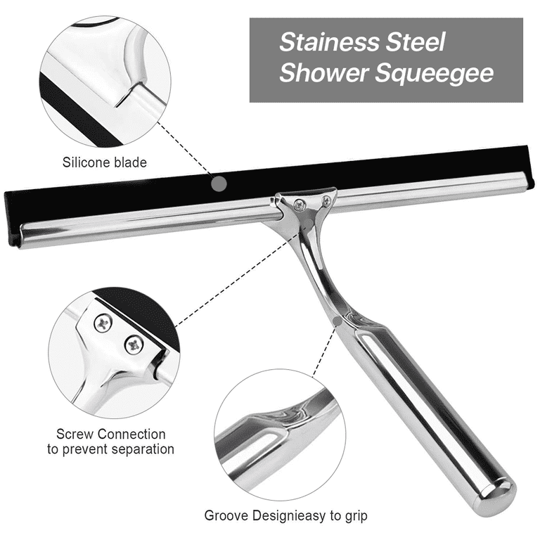 SUPTREE 10-Inch Stainless Steel Shower Squeegee photo 7