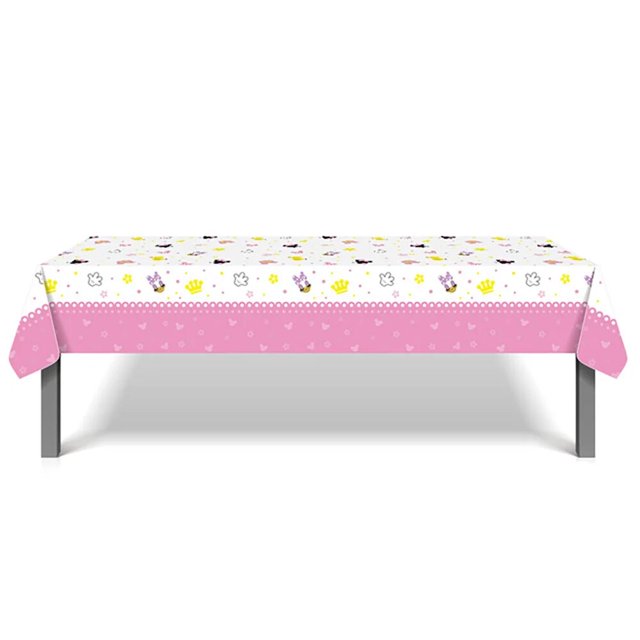 Nuevo Disney-serie de decoración de vajilla desechable para fiesta de primer cumpleaños, Minnie Mouse rosa, serie de decoración de fiesta favorita para bebés y niñas