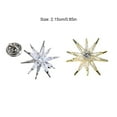 thumbnail image 3 of serony Christmas Brooch Rhinestone Breast Pin Party Banquet Simple Design Chest Badge Holiday Festival Decoration Prop Gold, 3 of 9