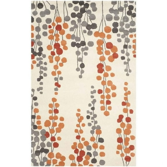 SAFAVIEH Soho Cahal Floral Wool Area Rug, Beige/Orange, 2' x 3'