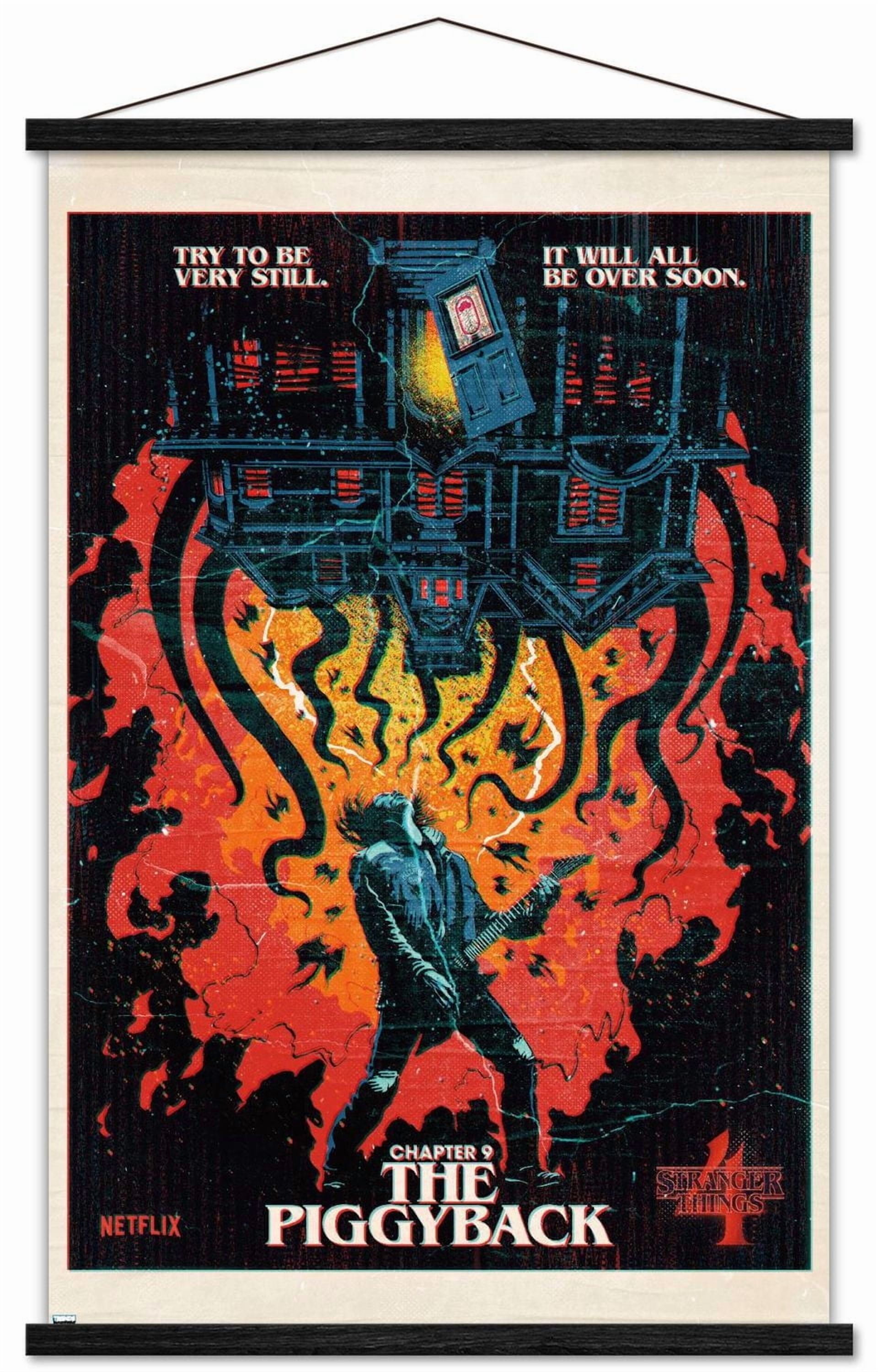 Netflix Stranger Things: Season 4 - The Piggyback Wall Poster with Magnetic Frame, 22.375" x 34"