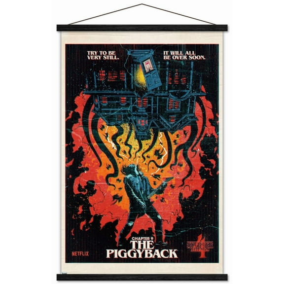Netflix Stranger Things: Season 4 - The Piggyback Wall Poster with Magnetic Frame, 22.375" x 34"
