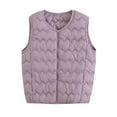 thumbnail image 2 of Dolkfu Lightweight Winter Jackets for Women Quilted Purple Puffer Jacket Solid Sleeveless Outerwear Coat Women's Coats 3XL, 2 of 3