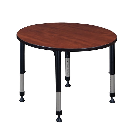 Regency Kee 42 in. Round Height Adjustable Classroom Activity Table- Cherry