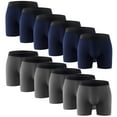 thumbnail image 5 of 12PK Performance Mens Boxer Briefs Polyester Underwear Size Small M Large XL XXL, 5 of 10