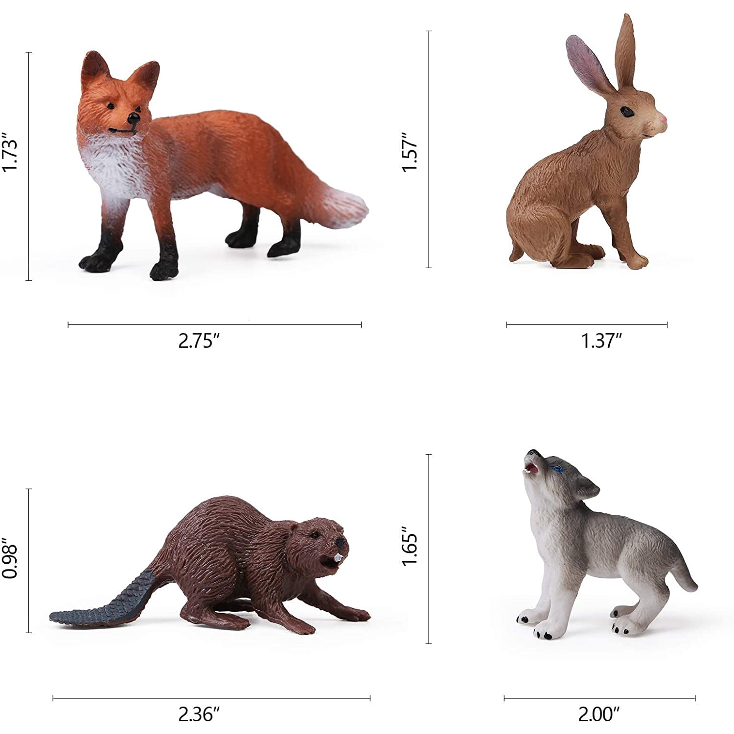 16PCS Forest Animals Baby Figures, Woodland Creatures Figurines, Miniature Toys Cake Toppers Cupcake Toppers Birthday Gift for Kids