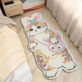 thumbnail image 3 of Alfombra tipo cachemira con forma de gato, manta para la mesita de noche, alfombra para el suelo del dormitorio, lavable a máquina, bonita alfombra de dibujos animados para ventana salediza, alfombra, 3 of 6