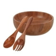 thumbnail image 2 of OFFIGAM 1Set Wood Bowl for Pasta Noodles Salad with Anti Scald Feature, 2 of 10