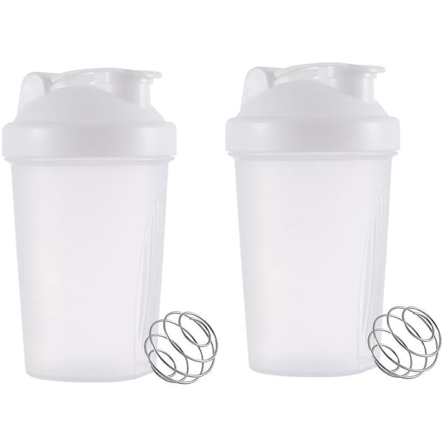 Botella mezcladora clásica con tapa de bucle, vaso mezclador de proteínas con bola mezcladora, botella de agua multifunción