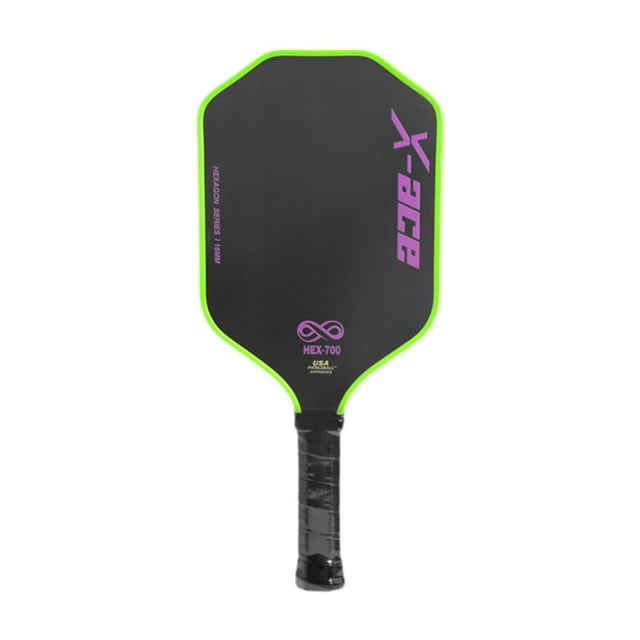 Pala de Pickleball de fibra de carbono, raqueta de Pickleball con agarre cómodo, práctica liviana, núcleo de panal de PP de 16 mm para mayor potencia