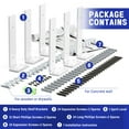 thumbnail image 7 of 6 Pack Heavy Duty Shelf Bracket, 8 inch Floating Shelf Brackets(1/5"-Thick) White Metal Wall Shelf Support Brackets, Holds 160+lb, 7 of 7
