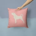 thumbnail image 2 of Caroline's Treasures BB3677PW1414 Anatolian Shepherd Checkerboard Pink Fabric Decorative Pillow, 14Hx14W, multicolor, 2 of 4
