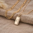 thumbnail image 3 of PERITANG Dainty Layered Initial Necklaces for Women Trendy Figaro Chain Necklace Initials Necklace initial letter pendant necklace, 3 of 7