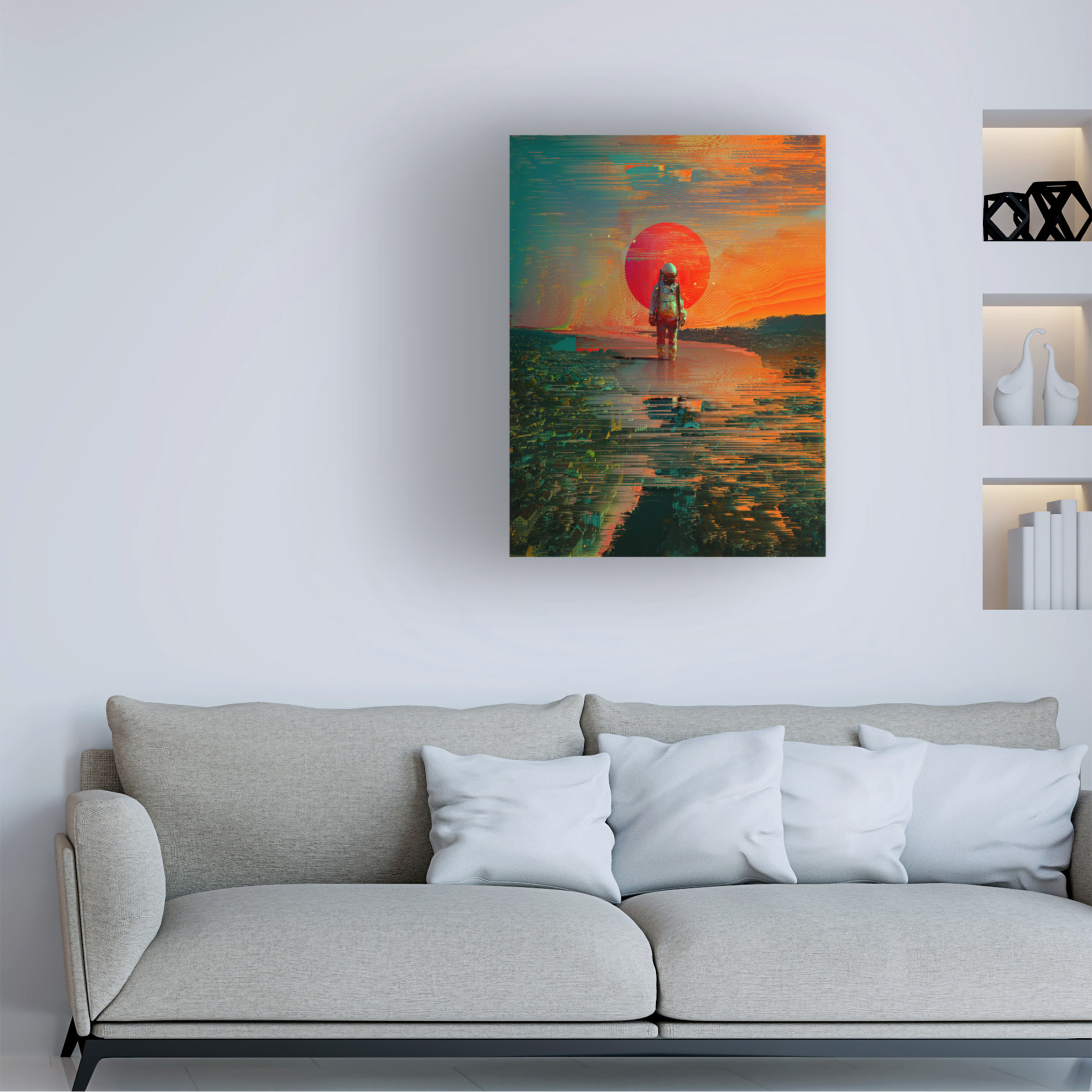 Canvas Wall Art - Francis Minoza 'The Blast' Wall Art for Living Room, Bedroom, or Office Décor by Trademark Fine Art - 35 x 47 Inches