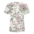 thumbnail image 6 of Dyegold Women's Summer Short Sleeve Tshirts Crew Neck Floral Printed Tunic Tees Trendy Casual Loose Plus Size Tops Blouse, 6 of 6