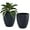 DarkGrey, variant on 21 inch Tall Planters for Outdoor Plants Set of 2,Tall Plant Pots with Drainage Hole,Large Flower Pots for Indoor Front Porch Garden Home Patio,Blue
