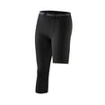 thumbnail image 4 of Pantalones deportivos de compresión para hombre, mallas de entrenamiento, pantalones de capa base para correr, entrenamiento de gimnasia, jogging, baloncesto S Negro Izquierdo Corto SM SunniMix Pantalones de compresión para hombre, 4 of 8