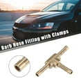 thumbnail image 2 of Unique Bargains 3 Pcs 4mm 0.16" Brass Car Barb Hose Fitting T Shape 3 Way Connector for Joiner Air Water Fuel Gas, 2 of 6