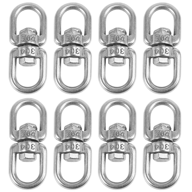 8 Piezas Cesta Colgante de Acero Inoxidable Hilanderos Colgador Plantas Gancho Giratorio Clip para Correa Perro, Macetas ()